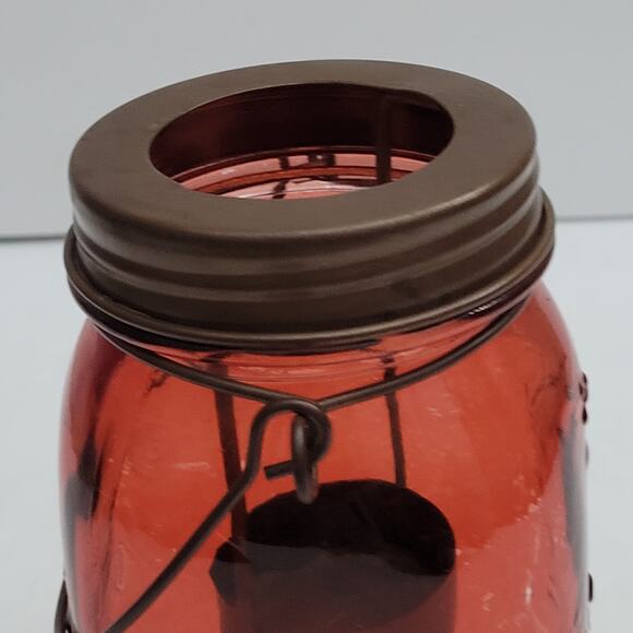 Red Mason Jar Lantern - Picture 12 of 12